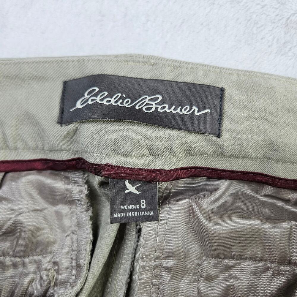 Eddie Bauer Curvy Fit Chino Pants Women 8 Khaki Tan Stretch Casual Office Career - Picture 5 of 12